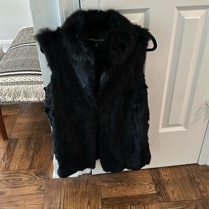 Adrienne Landau long fur vest
